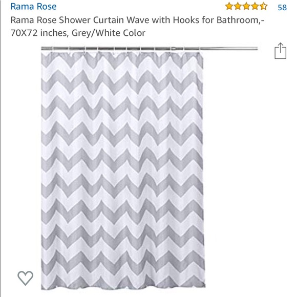 BRAND NEW Printed Shower Curtain, 70 X 72 inches. - Picture 2 of 3